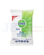15PK DETTOL 2 IN 1 HAND AND SURFACE WIPES