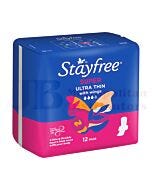 12 PACK STAYFREE ULTRA THIN SUPER