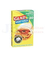 30 PACK GLAD SNAPLOCK SANDWICH BAGS