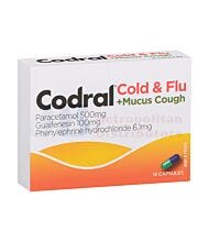16 PACK CODRAL COLD & FLU + MUCUS COUGH