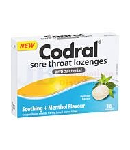16 PACK CODRAL LOZENGES MENTHOL MEDICATED