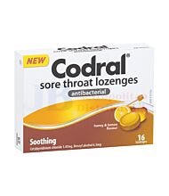 16 PACK CODRAL LOZENGES HONEY LEMON MEDICATED