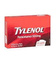20PK TYLENOL CAPLETS 500MG