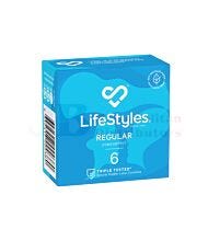 6 PACK LIFESTYLES REGULAR CONDOMS
