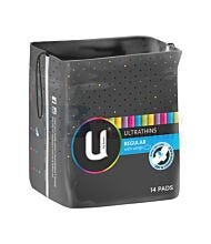 14 PACK KOTEX ULTRA THIN REGULAR PADS WITH WINGS