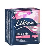12 PACK LIBRA PAD ULTRA THIN SUPER WING