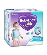 18 PACK BABYLOVE NAPPIES TODDLER