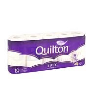 3PLY 10 PACK QUILTON TOILET TISSUE