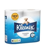 4 PACK KLEENEX COMPLETE CLEAN TOILET PAPER