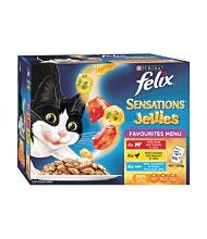 85G 12 PACK FELIX SENSATIONS JELLIES FAVOURITES MENUS