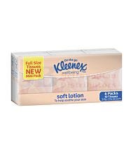 6 POCKET PACKS KLEENEX TISSUE SOFT LOTION