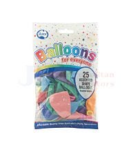 25 PACK BALLOONS ASSORTED