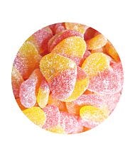 1KG SOUR PEACH HEARTS