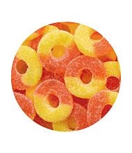 1KG PEACH RINGS BAG
