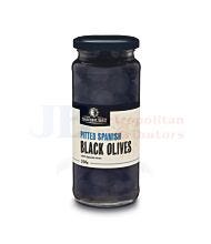 350G SANDHURST PITTED BLACK OLIVES