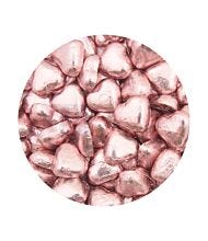 500G CHOC HEARTS ROSE GOLD