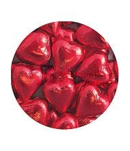500G CHOC HEARTS RED