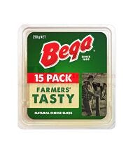 250G BEGA NATURAL TASTY CHEESE SLICES