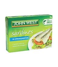 110G JOHN WEST SARDINES SPRING WATER
