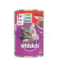 400G WHISKAS MINCED BEEF