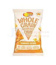 150G SUNRICE BROWN RICE CHIPS FARMHOUSE CHEDDAR