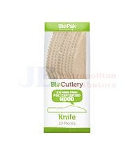 10PK BIOPAK WOOD KNIFE