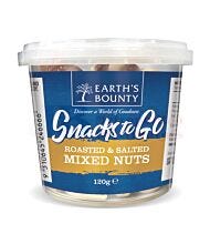 120G EARTH'S BOUNTY SNACKS TO GO ROASTED & SALTED MIX NUTS