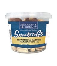40G EARTH BOUNTY ROASTED & SALTED MIXED NUTS
