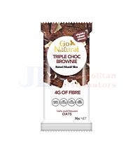 70G GO NATURAL BAKED MUESLI SLICE TRIPLE CHOC BROWNIE