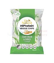 100G GO NATURAL HI PROTEIN VEGGIE CHIPS SOUR CREAM & CHIVES