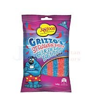 160G JOOJOOS GRIZZO'S STRAWBERRY BLUEBERRY BELTS SOUR