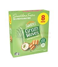 176G 8 PACK GRAIN WAVES SOUR CREAM & CHIVES