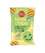 90G KEEP IT CLEANER LENTIL CHIPS VEGAN CHEESE AND JALAPENO