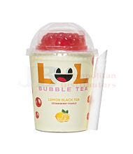 275ML LOL LEMON BLACK TEA + STRAWBERRY PEARLS