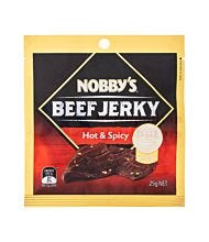 25G NOBBY'S BEEF JERKY HOT