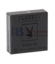 3PK PLAYBOY CONDOM BLACK TIE