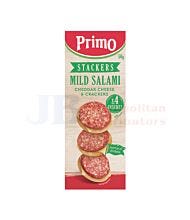 50G PRIMO STACKERS MILD SALAMI CHEDDAR CHEESE & CRACKERS