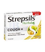 16PK STREPSILS HERBAL COUGH+ HONEY & LEMON