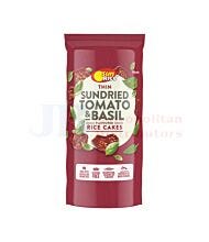 160G SUNRICE THIN SUNDRIED TOMATO & BASIL RICE CAKES