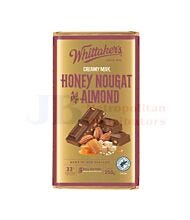250G WHITTAKER'S CREAMY MILK HONEY NOUGAT & ALMONDS