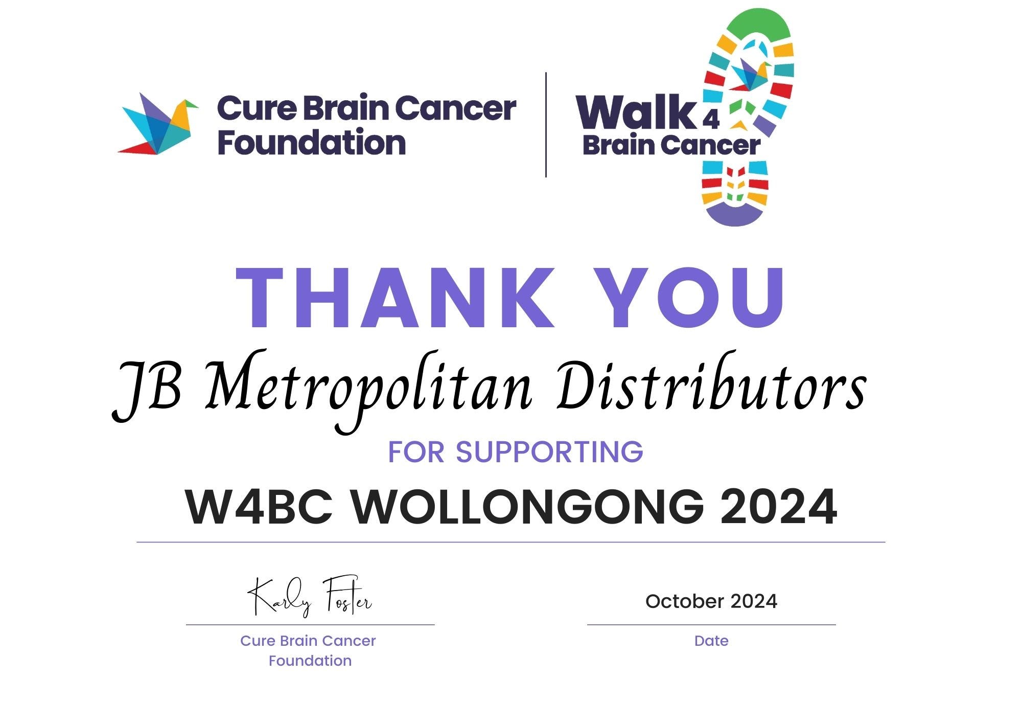 Walk 4 Brain Cancer support